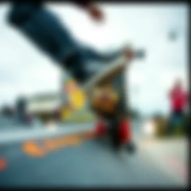 Mastering the Art of Tricks Close-up of a fingerboard executing a trick on a ramp
