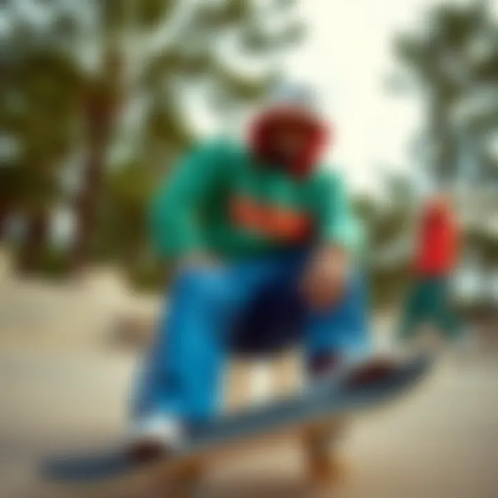 Golf Wang's Impact on Skate Fashion Colorful Golf Wang apparel featured in a skateboard setting