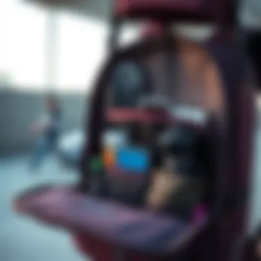 Organizational features of the Herschel City Backpack with compartments