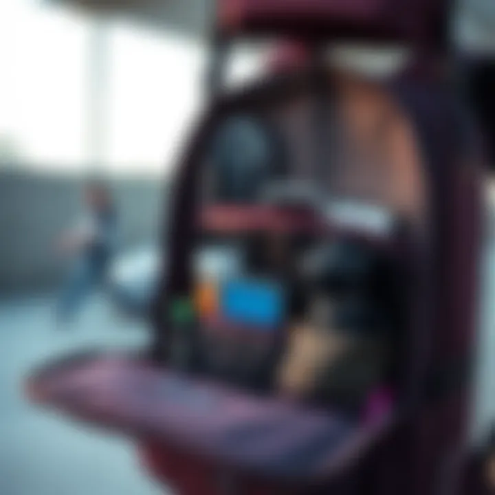 Organizational features of the Herschel City Backpack with compartments