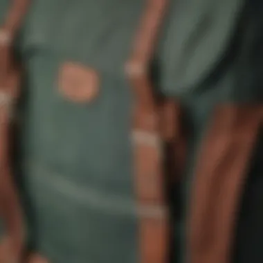 Quality Craftsmanship of the Dawson Backpack Close-up of the fabric and stitching of the Dawson backpack emphasizing quality