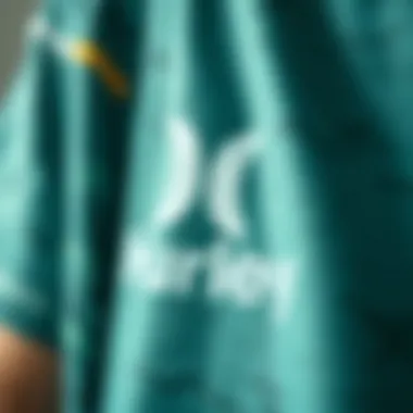 Fabric Texture and Quality of Hurley Water Shirts Detailed view of Hurley water shirt fabric showcasing its texture and quality