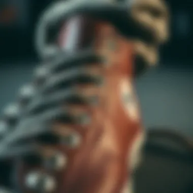 Detailed View of Leather Craftsmanship Close-up of Leather Chuck Taylor All Star detailing