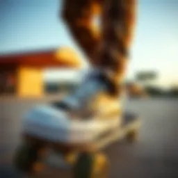 Leather Chuck Taylor All Stars on a skateboard