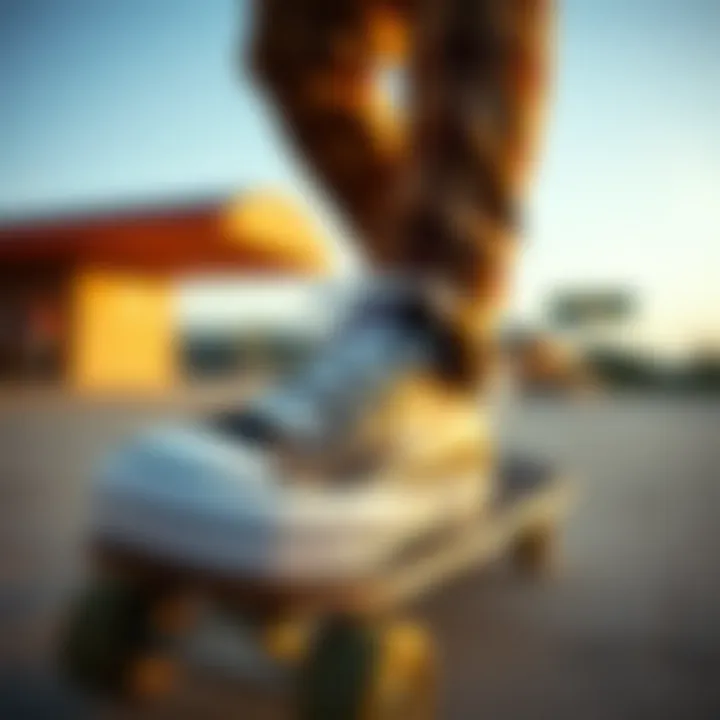 Leather Chuck Taylor All Stars in Action Leather Chuck Taylor All Stars on a skateboard