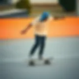 Skateboarder demonstrating weight distribution on a skateboard