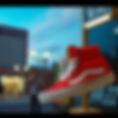 Clearance Sale Signage Clearance signage with high-top Vans