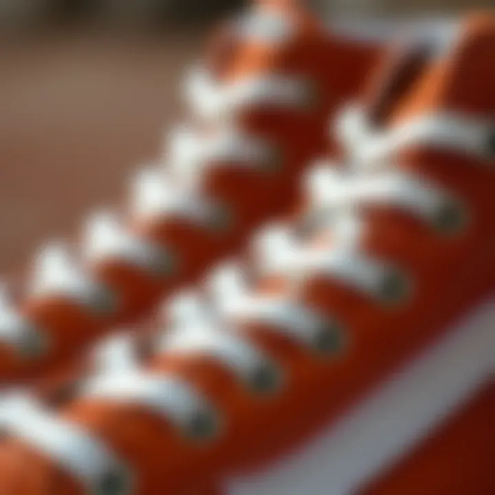 Material Quality of High-Top Vans Close-up of high-top Vans material