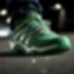 Close-up of Merrell Hydro Moc Green showcasing its unique design