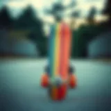 Vibrant design of Moxi Skates' Rainbow Rider showcasing its colorful aesthetic