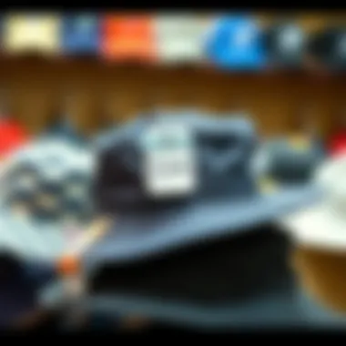 Price tags on various styles of bucket hats