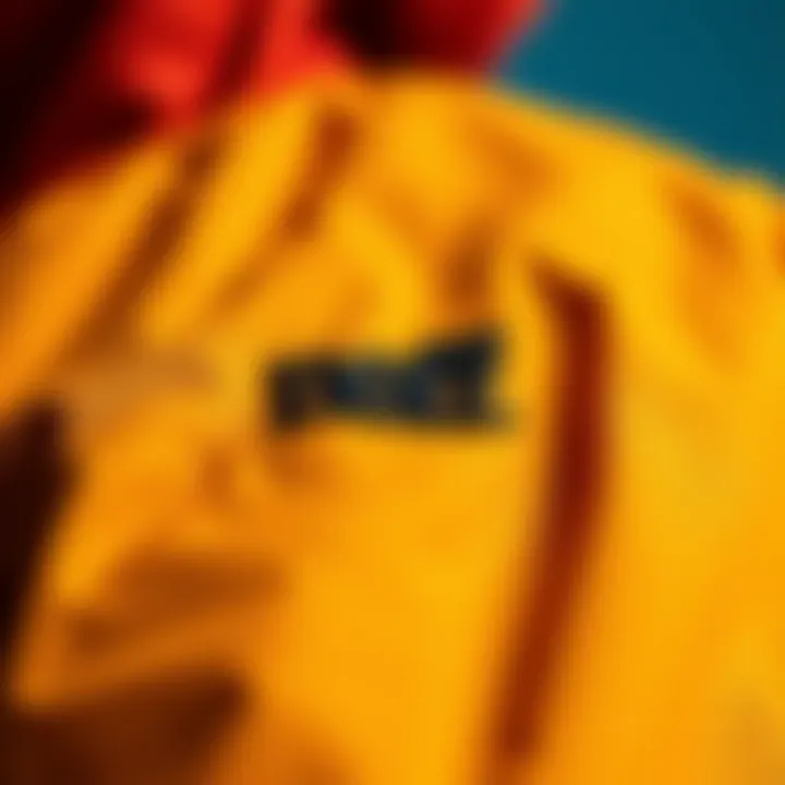 Materials of the Neff Jacket Close-up of Neff jacket materials and texture