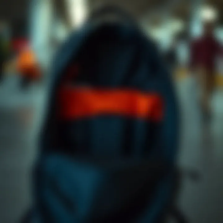 The interior organization of a Nike backpack, highlighting its functionality.