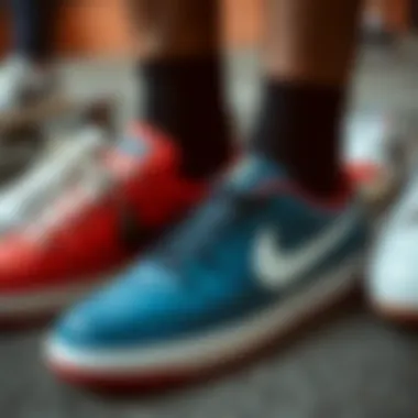 Nike leather skate shoes in various styles and colors