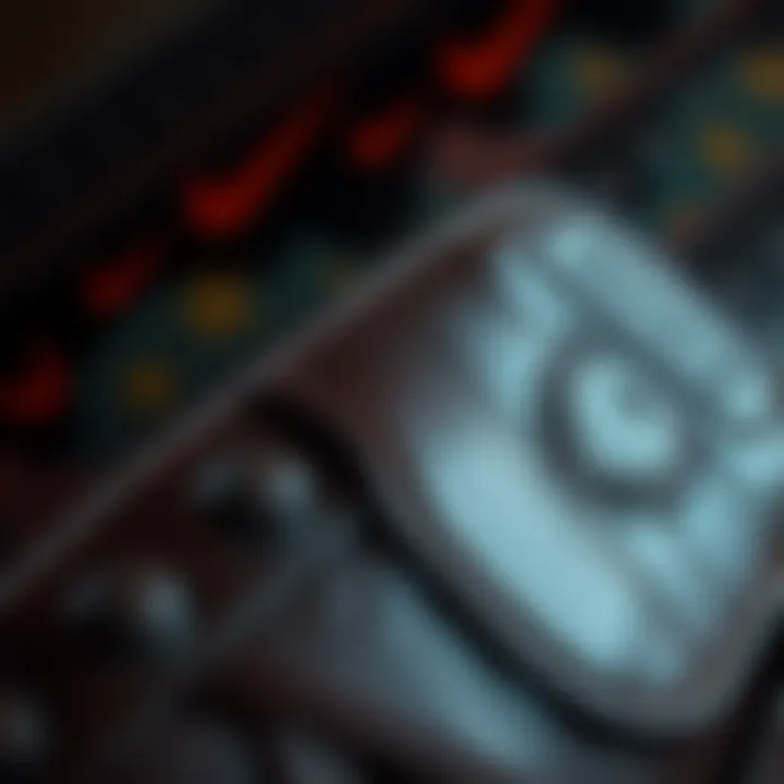 Close-up of Nike leather texture