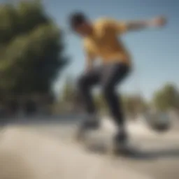 Nike SB Chino Pants in action at a skate park