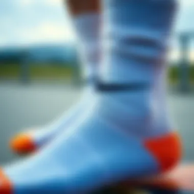 Innovative Fabric Technology in Nike Socks Close-up of fabric technology in Nike socks