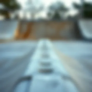 Worn Concrete Skate Ramp Displaying Durability Concrete skate ramp showing wear and tear
