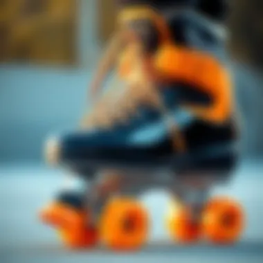 Innovative Technology in Oxelo Skates Close-up of Oxelo skate technology and components