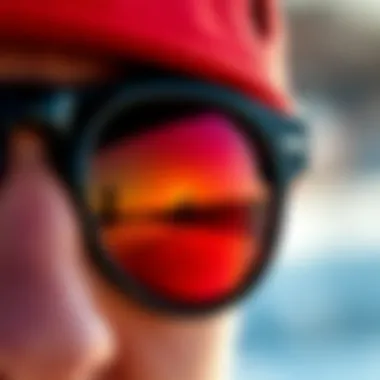Close-up of polarized lenses showcasing technology