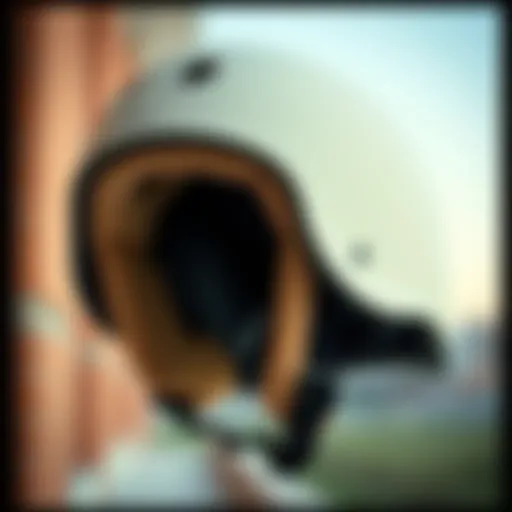 Close-up view of Protec Classic helmet showcasing its design and padding