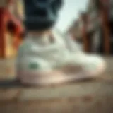 Intricate Details of Reebok Off White Club C 85 Vintage Close-up view showcasing the intricate details of the Reebok Off White Club C 85 Vintage sneakers