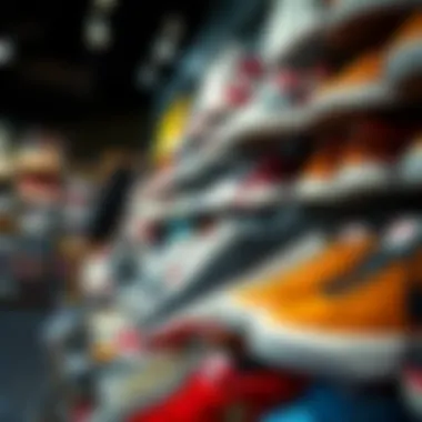 Diverse Collection of Nike Blazers in Retail Retail display featuring various models of Nike Blazers