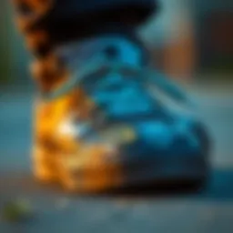 A close-up view of the unique design of Ripndip shoes showcasing their artistic elements.