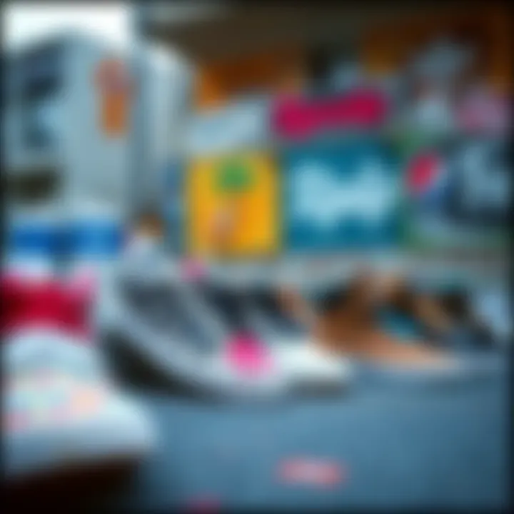 Cultural Significance of Ripndip Shoes A collection of Ripndip shoes displayed in an urban setting, representing their cultural significance.