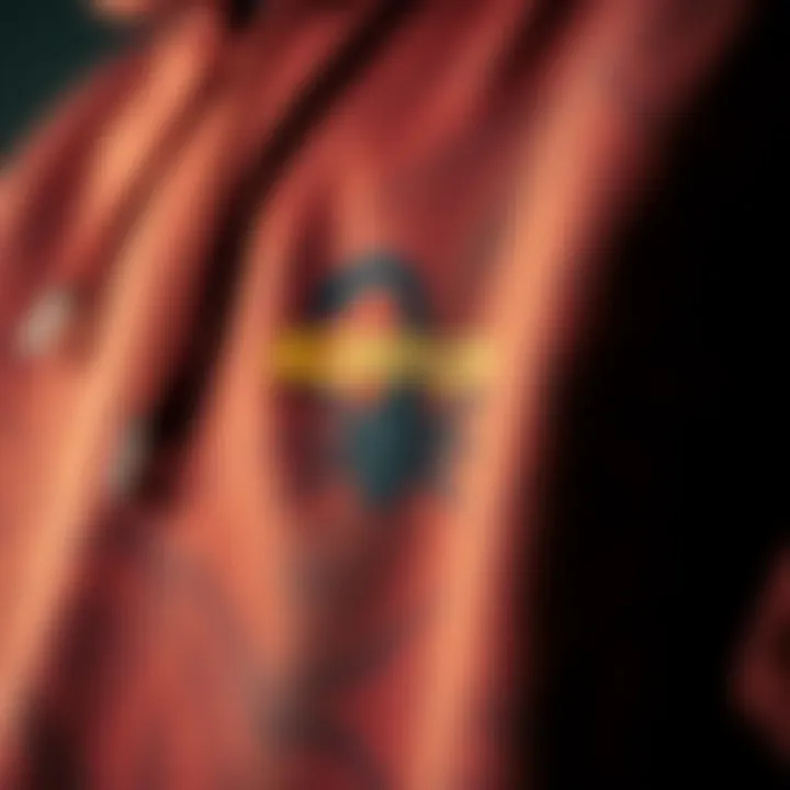 Fabric Quality and Design of Scorpion Hoodie Close-up of the scorpion hoodie fabric showcasing its quality and design