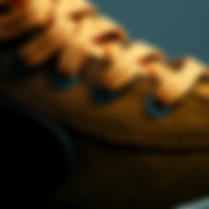 Close-up view of Sk8 Hi Suede material showcasing texture and quality