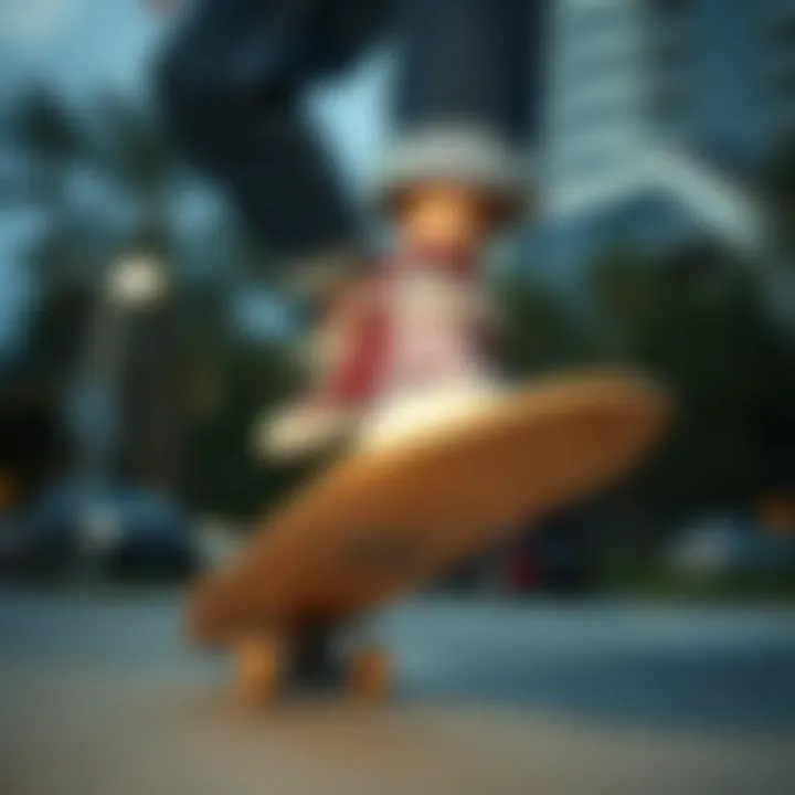 Skateboarder Embracing Style and Function Skateboarder wearing Leather Chuck Taylor All Stars