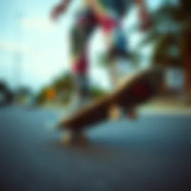 Skateboarding with Style: Vans Tie Dye Skateboarder performing tricks while wearing Vans tie dye shoes