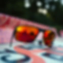 Stylish Spy Happy Lens sunglasses on a skateboard