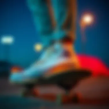 Skate Style with Converse Stylish skateboarder wearing white embroidered Converse