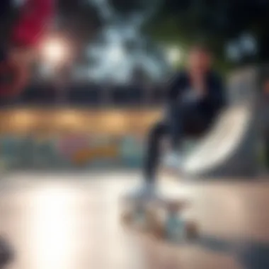 Performance in Action Tensor skateboard in action at a skate park demonstrating performance