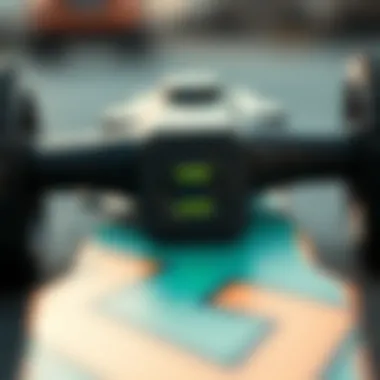 Understanding Battery Life and Charging Close-up of skateboard battery and charging port