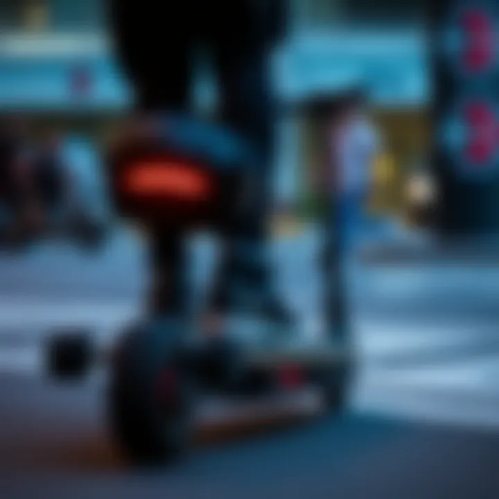 Safety Features for Urban Riders Safety gear alongside an electric skateboard