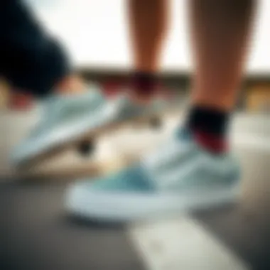 Maintaining Vans for Longevity A skateboarder maintaining their Vans shoes for longevity