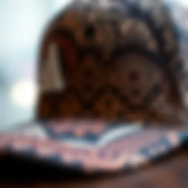 Innovative Snapback Designs for Families Close-up of a unique snapback design with intricate patterns