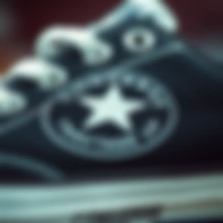 Iconic Logo Symbolizing Heritage A close-up of the Converse logo on a sneaker