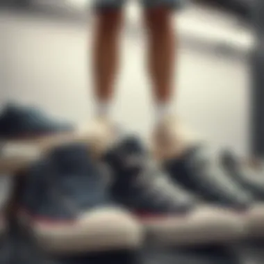 Diverse Styles for Every Skater An array of black and white Converse styles displayed together