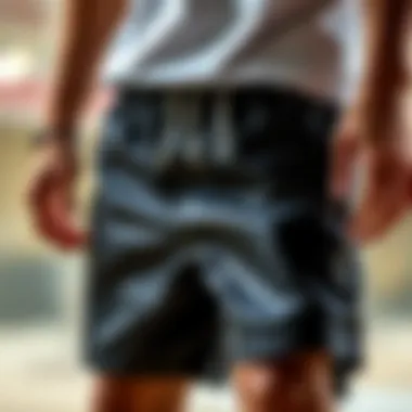 Innovative Materials in Championship Shorts Close-up of championship shorts highlighting innovative materials