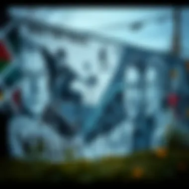 Tribute to Mike Vallely A tribute mural depicting Mike Vallely and skateboarding culture