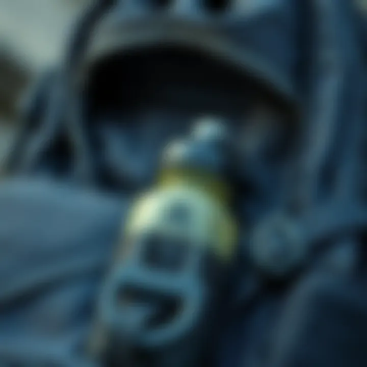 Quality Materials in Skateboarding Backpacks Close-up of backpack material and features for skateboarders