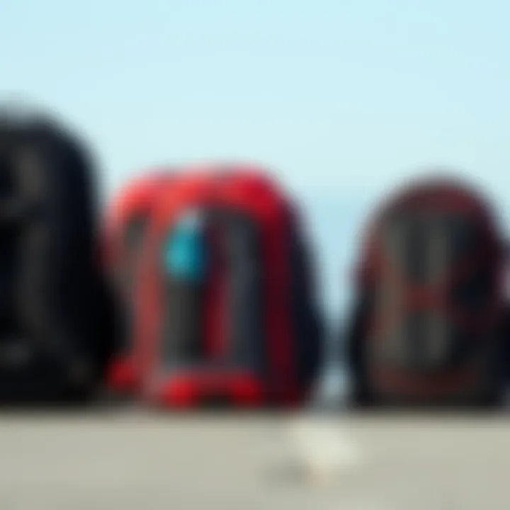 Diverse Backpack Designs for Skateboarders Variety of backpack designs with integrated water bottle holders