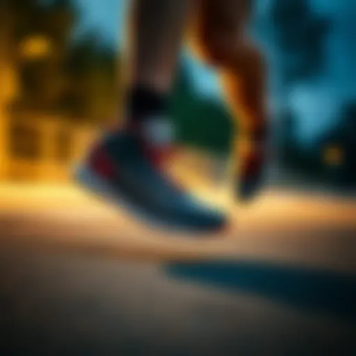 Athlete in High-Top Shoes An athlete showcasing high-top running shoes in action