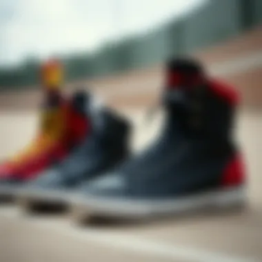 Diverse High-Top Styles Diverse range of high-top shoes for various running styles