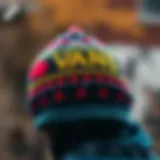 Stylish Vans Milford Beanie showcasing vibrant colors and unique patterns.
