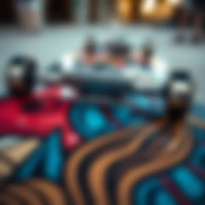 Close-up of skateboard deck showcasing unique design